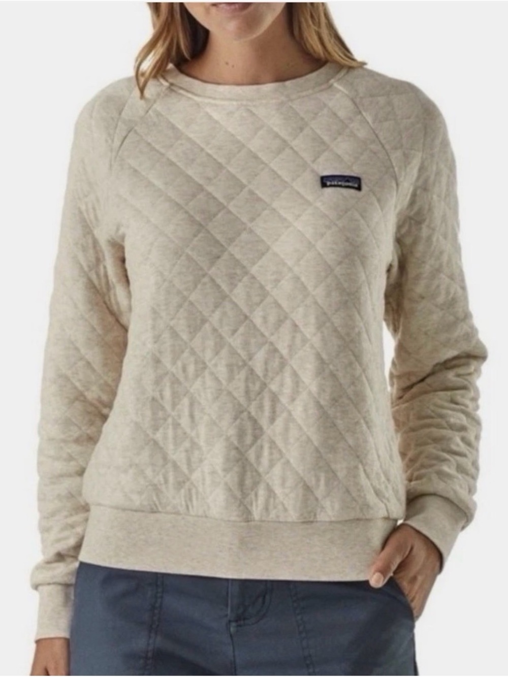 Patagonia Quilted Crewneck Sweatshirt - Beige
